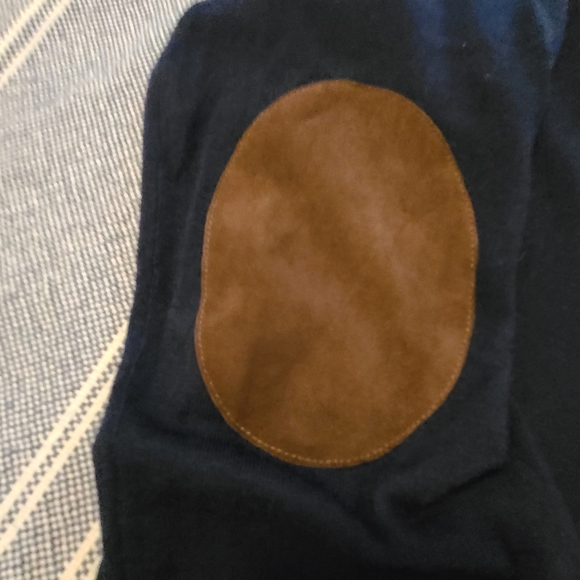 Polo elbow patches merino wool cardigan sweater XL - Picture 2 of 4